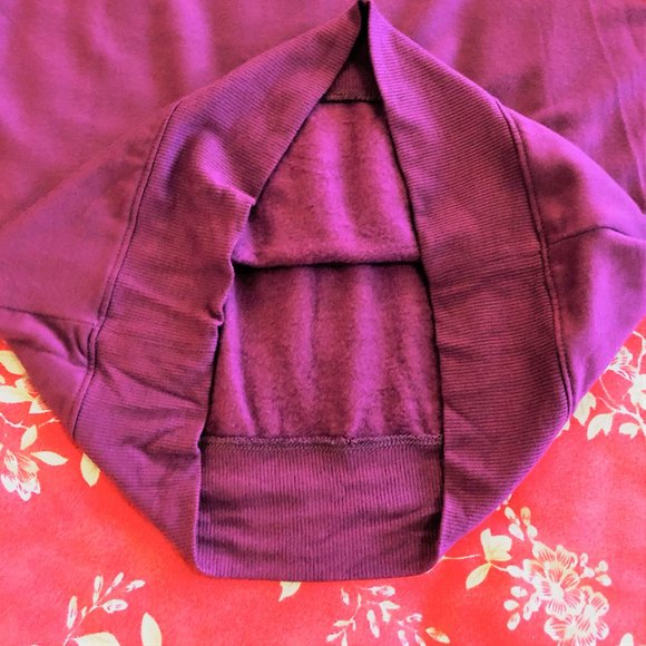 *NWOT* Express Ultra-Soft Burgundy Pleated Puff Sleeve Sweatshirt (XS-XXS) - Picture 7 of 16